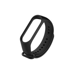 Λουράκι Σιλικόνης για Xiaomi Mi Band 3/4 - Μαύρο
