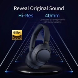 QCY H3 Ασύρματα/Ενσύρματα Over Ear Ακουστικά - Μπλε