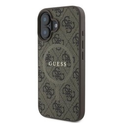 Guess Back Cover Δερμάτινο για iPhone 16 Plus - Καφέ