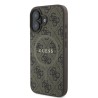 Guess Back Cover Δερμάτινο για iPhone 16 Plus - Καφέ