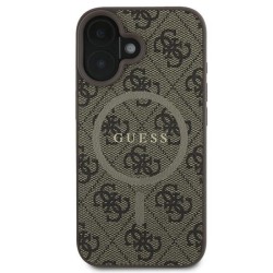Guess Back Cover Δερμάτινο για iPhone 16 Plus - Καφέ