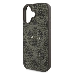 Guess Back Cover Δερμάτινο για iPhone 16 Plus - Καφέ