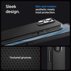 Θήκη Spigen Liquid Air Back Cover Σιλικόνης για iPhone 16 Pro - Matte Black