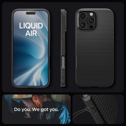 Θήκη Spigen Liquid Air Back Cover Σιλικόνης για iPhone 16 Pro - Matte Black