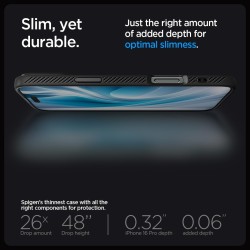 Θήκη Spigen Liquid Air Back Cover Σιλικόνης για iPhone 16 Pro - Matte Black