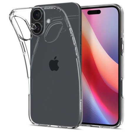 Θήκη Spigen Liquid Crystal Διάφανη για iPhone 16 Plus, με μπροστινή και πίσω όψη