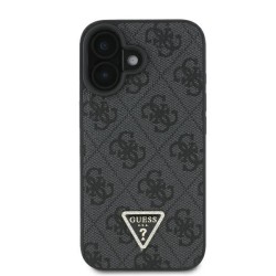 Guess Back Cover Δερμάτινο για iPhone 16 Plus - Μαύρο