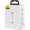 Baseus Grain Pro Φορτιστής Αυτοκινήτου με 2xUSB - Λευκό