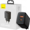 Baseus Φορτιστής Compact με USB-A και Type-C 20W - Μαύρο