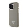 Guess Magsafe “Triangle Logo” Grained PU Case Θήκη προστασίας από δερματίνη – iPhone 16 Pro Καφέ – GUHMP16LPGTSPSW