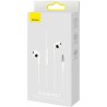 Baseus Earbuds Handsfree με Βύσμα 3.5mm - Λευκό
