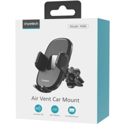 Choetech H066 Βάση Κινητού Αυτοκινήτου με Ρυθμιζόμενα Άγκιστρα - Μαύρο