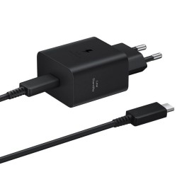 Φορτιστής Samsung 45W Μαύρος (EP-T4511XBEGEU) με USB-C για γρήγορη φόρτιση.