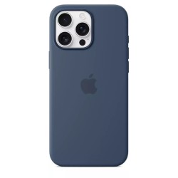 Apple Silicone Case with MagSafe για iPhone 16 Pro Max σε Μπλε χρώμα.