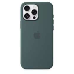 Apple Silicone Case with MagSafe για iPhone 16 Pro Max σε Lake Green χρώμα.