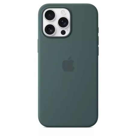 Apple Silicone Case with MagSafe για iPhone 16 Pro Max σε Lake Green χρώμα.