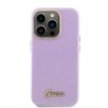 Guess Glitter Full Wrapped Glossy Case with Vintage Script Logo Θήκη προστασίας από σιλικόνη – iPhone 15 Pro Glitter Lilac –  GU
