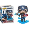 Funko Pop! Marvel: Avengers Endgame - Captain America With Broken Shield  Mjolnir 573 Bobble-Head Vinyl Figure