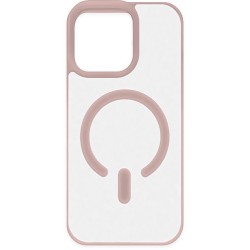Obastyle Colourful Edges Magnetic Clear Case για Apple iPhone 15 Plus - Απαλό Ροζ