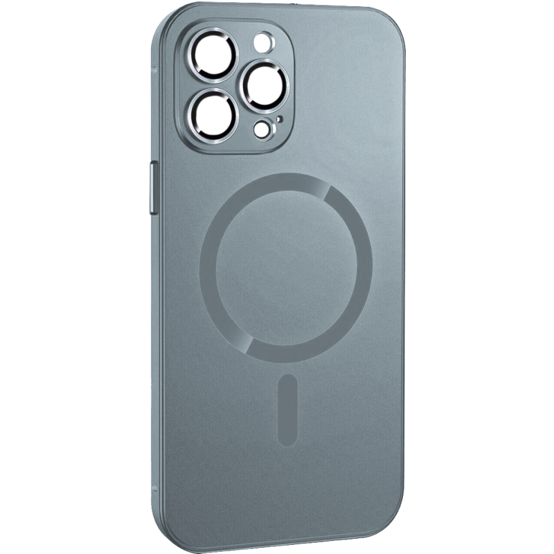 ObaStyle Metal Effect Magnetic Soft Cover Case για Apple iPhone 15 Pro Max - Γαλάζιο