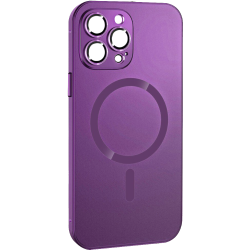 ObaStyle Metal Effect Magnetic Soft Cover Case για Apple iPhone 13 Pro - Μωβ