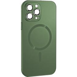 ObaStyle Metal Effect Magnetic Soft Cover Case για Apple iPhone 13 Pro - Πράσινο
