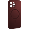 ObaStyle Metal Effect Magnetic Soft Cover Case για Apple iPhone 14 Pro - Μπορντό