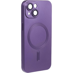 ObaStyle Metal Effect Magnetic Soft Cover Case για Apple iPhone 15 - Μωβ