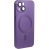 ObaStyle Metal Effect Magnetic Soft Cover Case για Apple iPhone 15 - Μωβ