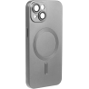 ObaStyle Metal Effect Magnetic Soft Cover Case για Apple iPhone 15 - Ασημί