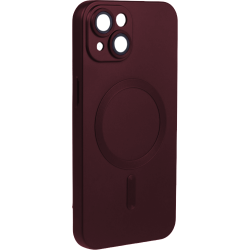 ObaStyle Metal Effect Magnetic Soft Cover Case για Apple iPhone 13 - Μπορντό
