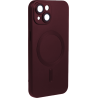 ObaStyle Metal Effect Magnetic Soft Cover Case για Apple iPhone 13 - Μπορντό