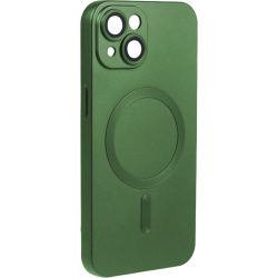 ObaStyle Metal Effect Magnetic Soft Cover Case για Apple iPhone 13 - Πράσινο