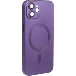 ObaStyle Metal Effect Magnetic Soft Cover Case για Apple iPhone 12 - Μωβ