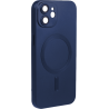 ObaStyle Metal Effect Magnetic Soft Cover Case για Apple iPhone 12 - Μπλε Μαρίν