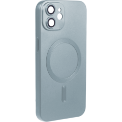 ObaStyle Metal Effect Magnetic Soft Cover Case για Apple iPhone 12 - Γαλάζιο