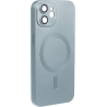 ObaStyle Metal Effect Magnetic Soft Cover Case για Apple iPhone 12 - Γαλάζιο
