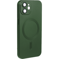 ObaStyle Metal Effect Magnetic Soft Cover Case για Apple iPhone 12 - Πράσινο