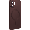 ObaStyle Metal Effect Magnetic Soft Cover Case για Apple iPhone 12 - Μπορντό