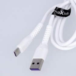Maxlife MXUC-04 Καλώδιο φόρτισης και μεταφοράς δεδομένων από USB σε Lightning 1 μέτρου 3A – λευκό