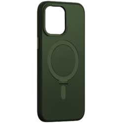 MLK+ Semiclear Magnetic Hard Stand Case για Apple iPhone 13 - Σκούρο Πράσινο