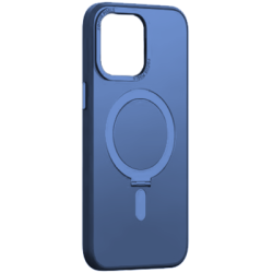 MLK+ Semiclear Magnetic Hard Stand Case για Apple iPhone 13 Pro - Μπλε