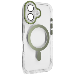 MLK+ Magnetic Clear Cover Case για iPhone 16 Plus - Πράσινο