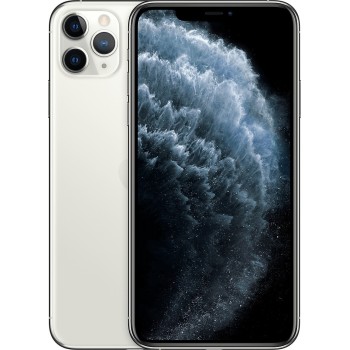 Μεταχειρισμένο Apple iPhone 11 Pro Max 256GB - Silver μπροστινή και πίσω όψη