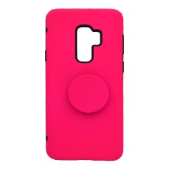 Θήκη ενισχυμένη Tough Armor με Pop Socket για Samsung S9 Plus - ροζ