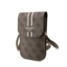 Guess “Wallet 4G Stripes” Pouch with cord Τσαντάκι κατάλληλο για smartphone Small / Medium 170x95mm με κορδονάκι Καφέ – GUWBP4RP