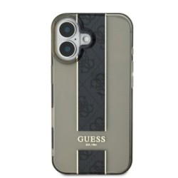 Guess Translucent IML 4G Middlestripe Case Θήκη προστασίας από σιλικόνη – iPhone 16 Μαύρο – GUHCP16SHS4PPK