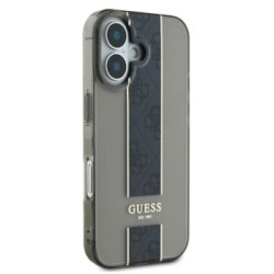 Guess Translucent IML 4G Middlestripe Case Θήκη προστασίας από σιλικόνη – iPhone 16 Μαύρο – GUHCP16SHS4PPK