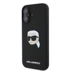 Karl Lagerfeld Magsafe Karl's Head Print Case Θήκη προστασίας από σιλικόνη – iPhone 16 Μαύρο – KLHMP16SSKHPPLK