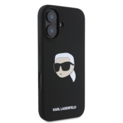Karl Lagerfeld Magsafe Karl's Head Print Case Θήκη προστασίας από σιλικόνη – iPhone 16 Μαύρο – KLHMP16SSKHPPLK